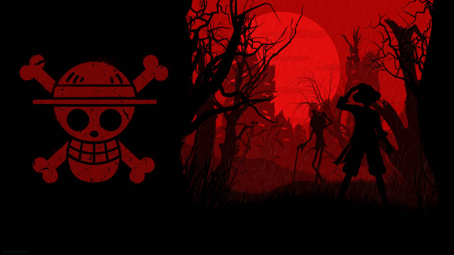 Red Land One Piece Desktop Wallpaper