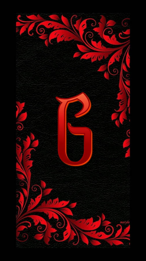 Red Leaves And Letter G Wallpaper