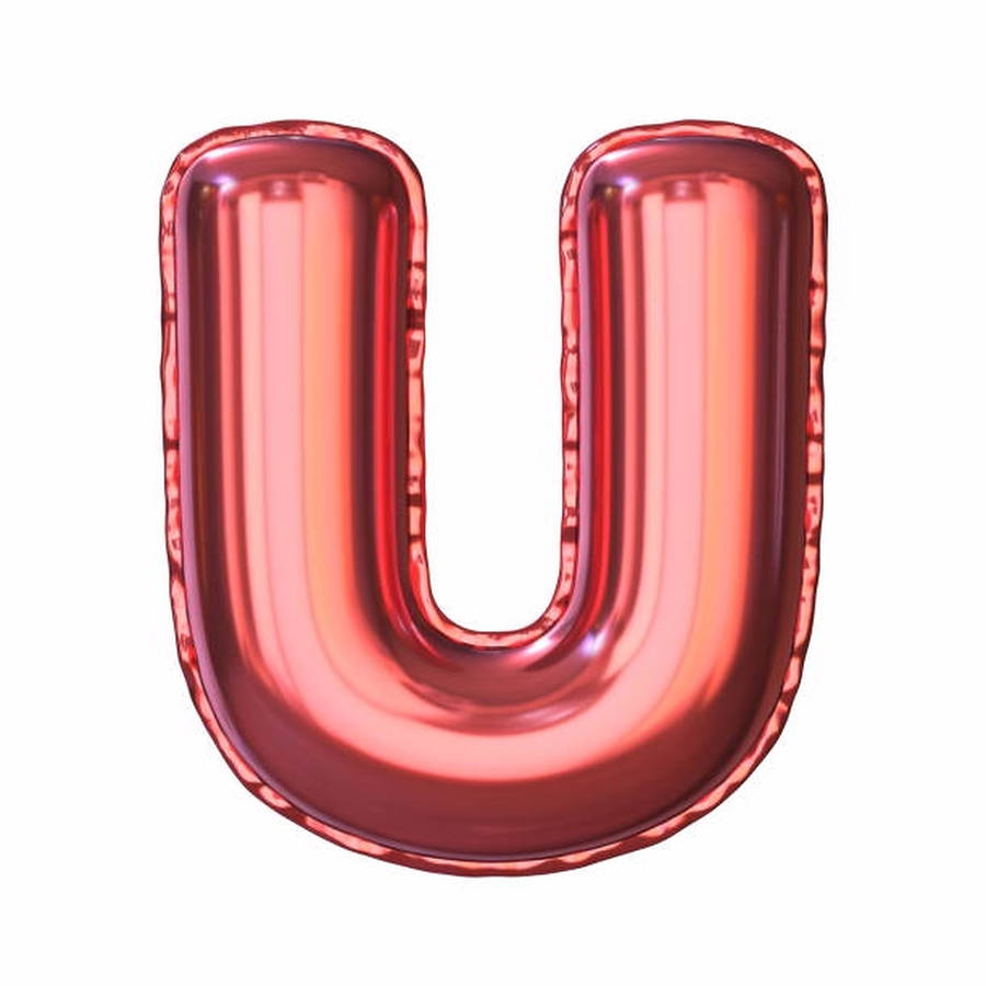 Red Letter U Balloon Wallpaper