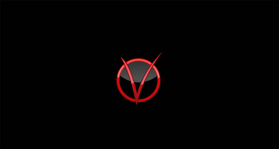 Red Letter V On Circle Wallpaper