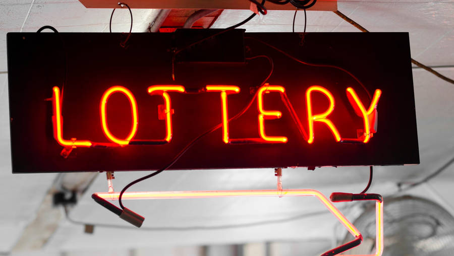 Red Lottery Light Sign Wallpaper