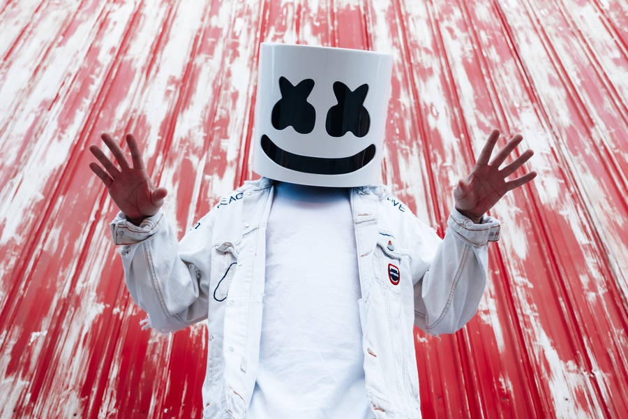 Red Marshmello 4k Wallpaper