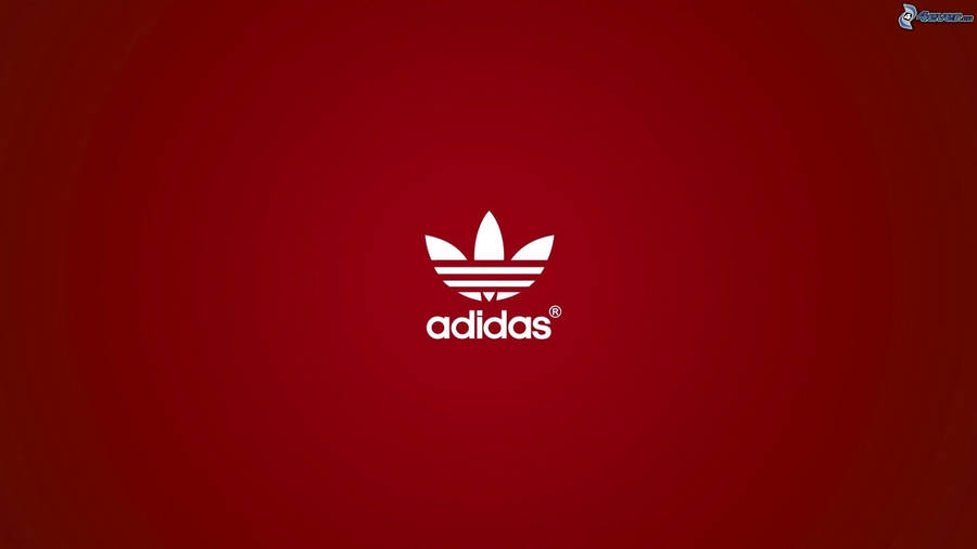 Red Minimalist Adidas Logo Wallpaper