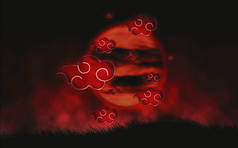 Red Moon Akatsuki Cloud Iphone Wallpaper