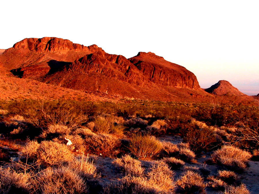 Red Mountain In The Desert Wallpaper