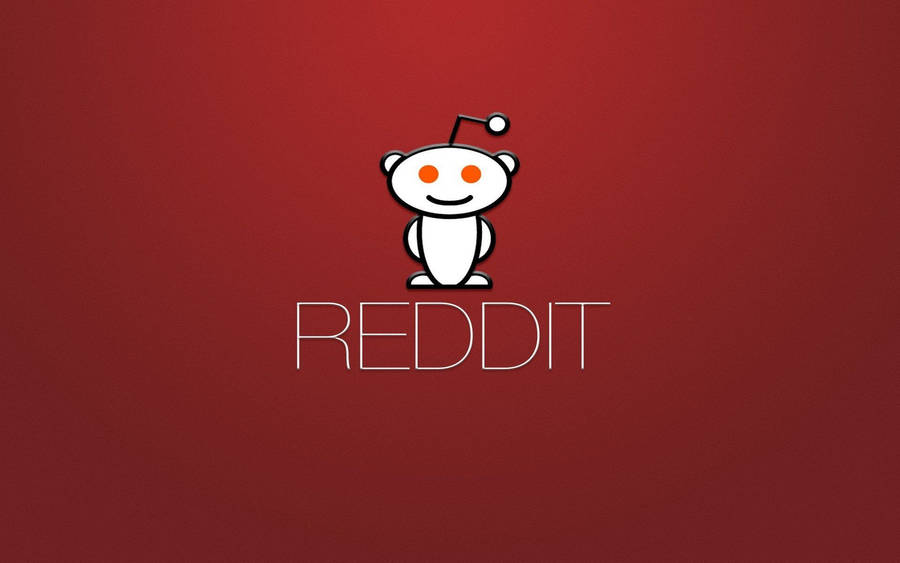 Red Reddit Logo And Title Wallpaper