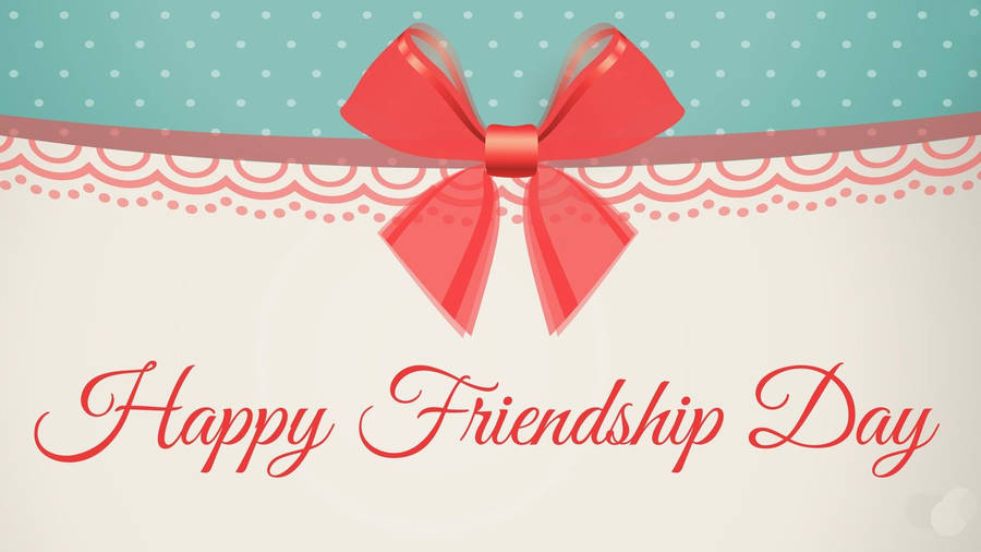 Red Ribbon On Friendship Day Wallpaper