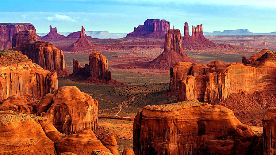 Red Rock Formations At Monument Valley Wallpaper