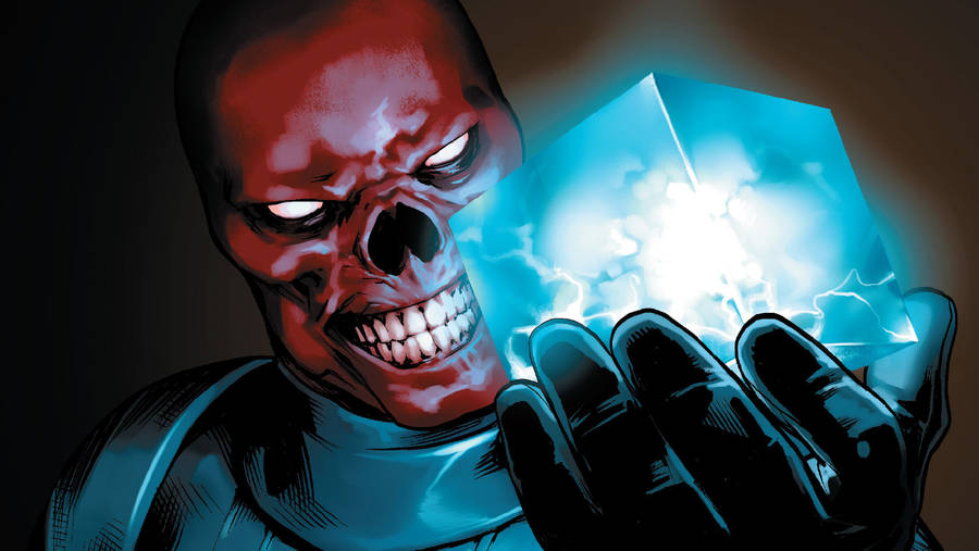 Red Skull Blue Tesseract Wallpaper