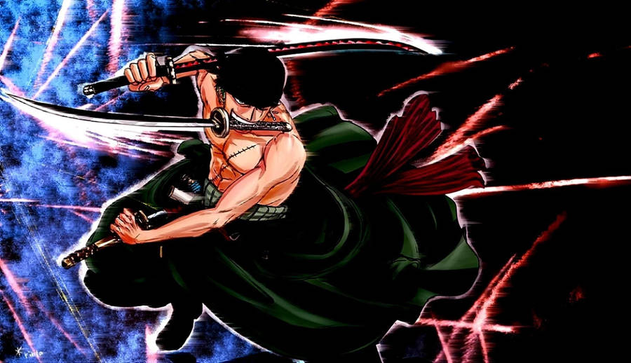 Red Slashes By Roronoa Zoro Wallpaper