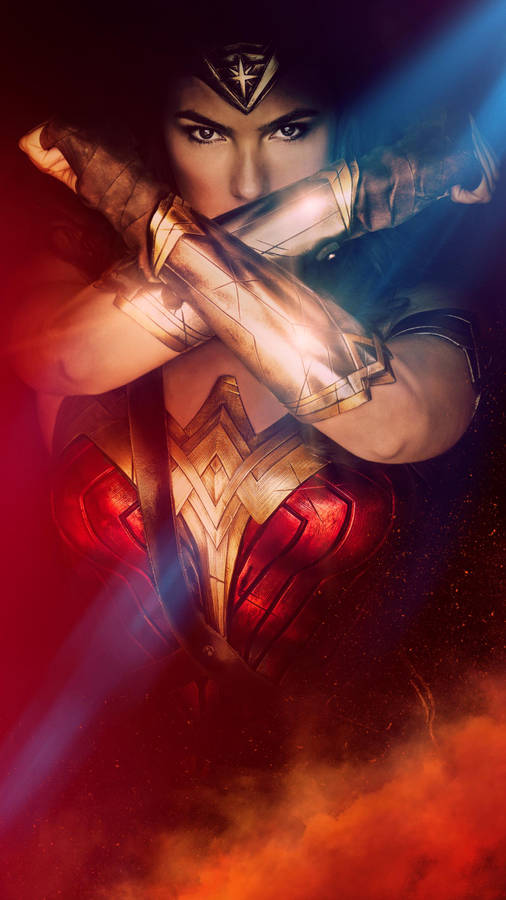 Red Smoky Wonder Woman Wallpaper