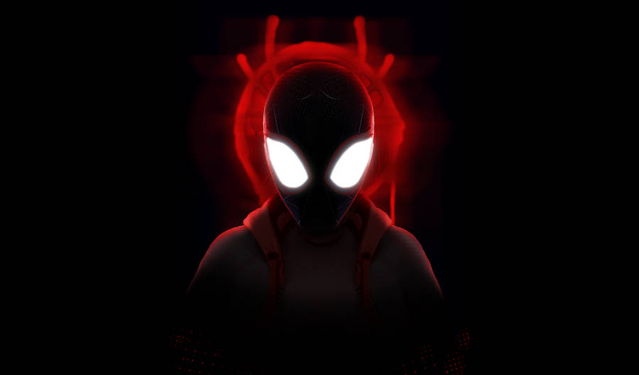 Red Spider Man Into The Spider Verse Poster Wallpaper