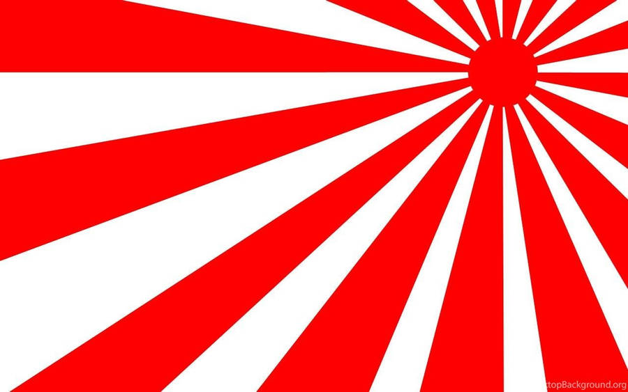 Red Sunburst Of Japan Flag Wallpaper