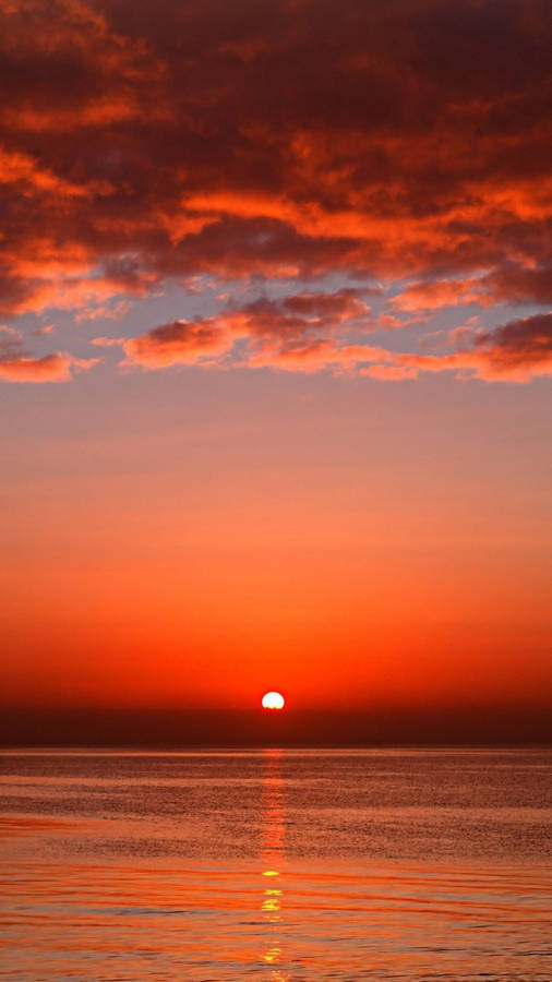 Red Sunset Top Iphone Hd Wallpaper