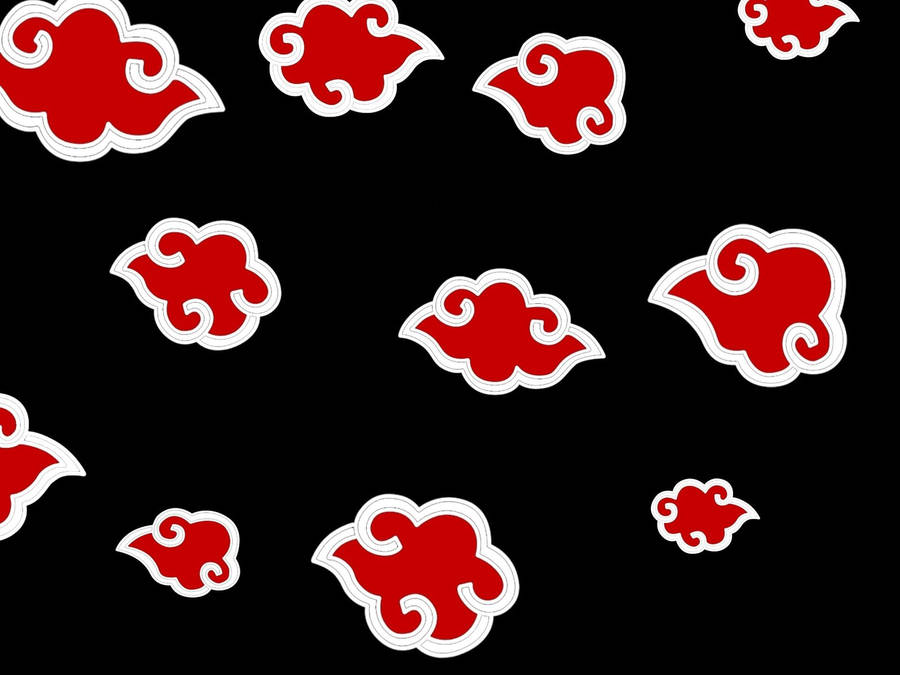 Red White Akatsuki Clouds Wallpaper