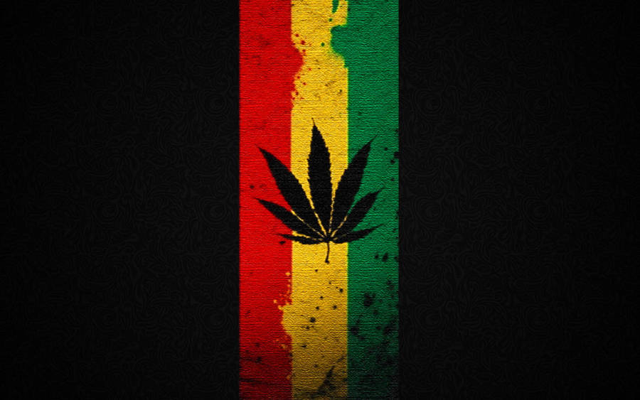 Red Yellow Green Vertical Weed Aesthetic Flag Wallpaper