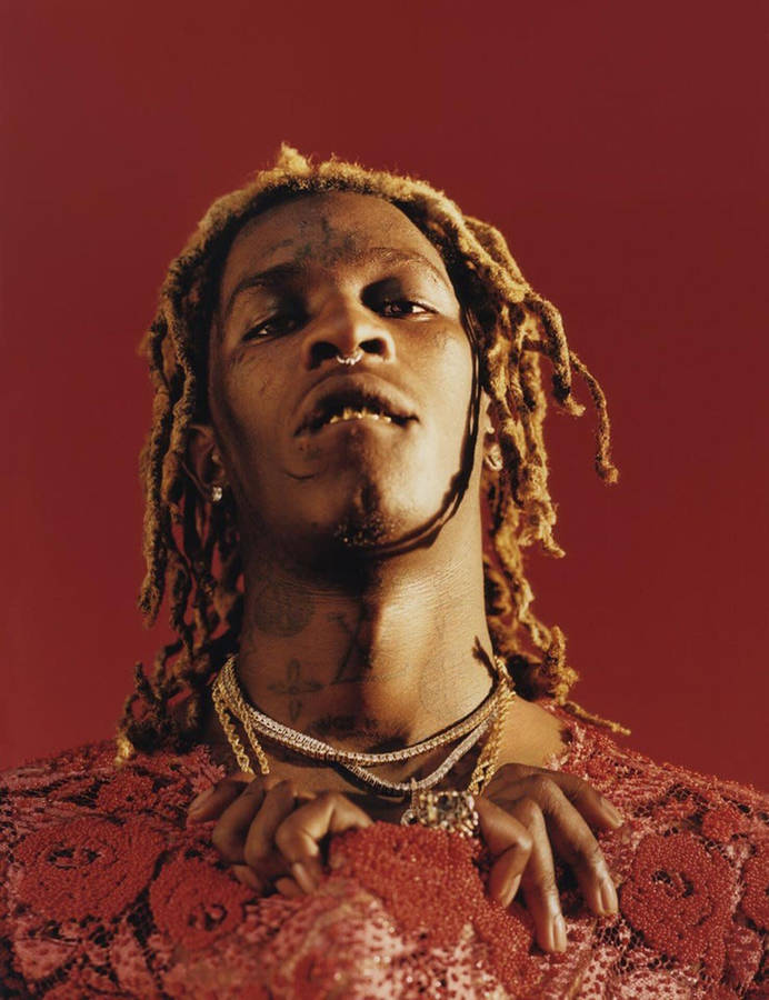 Red Young Thug Phone Wallpaper