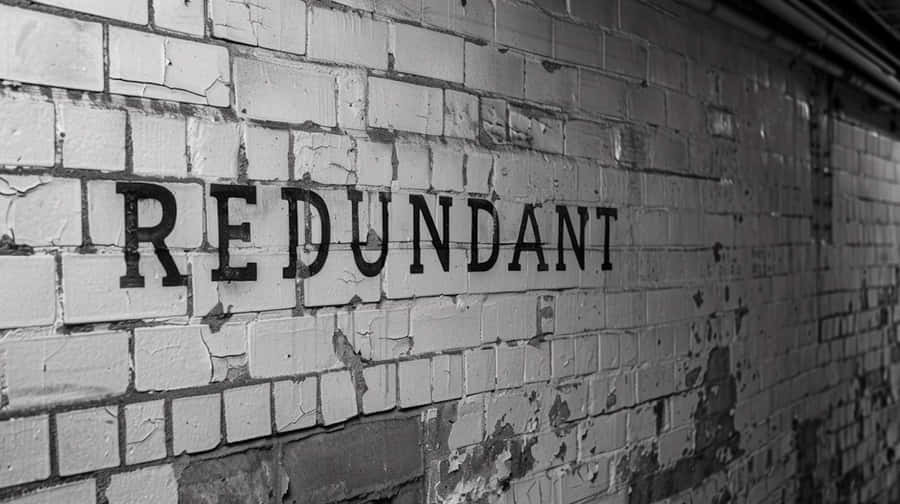 Redundant Word On Brick Wall Wallpaper