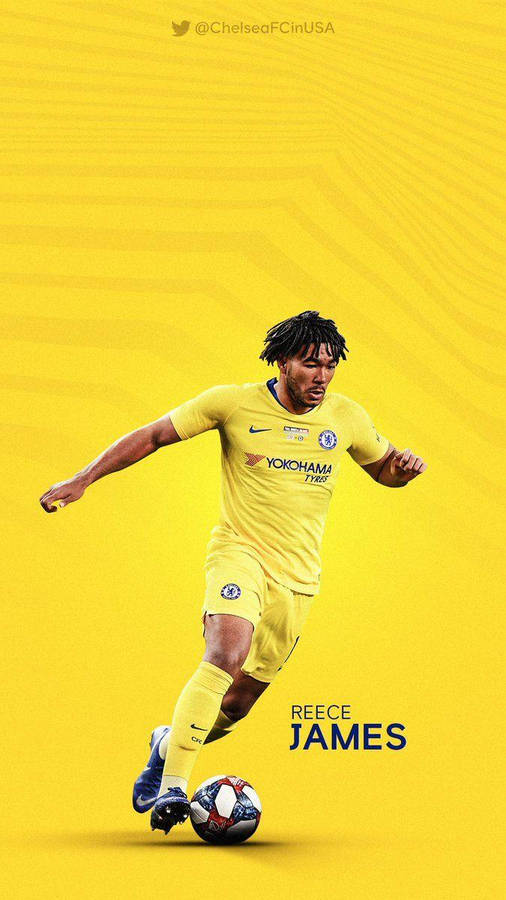 Reece James Yellow Background Wallpaper