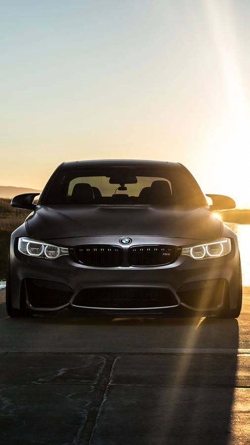 Refined Class - Gun Metal Bmw Showcased On Iphone X Screen Wallpaper