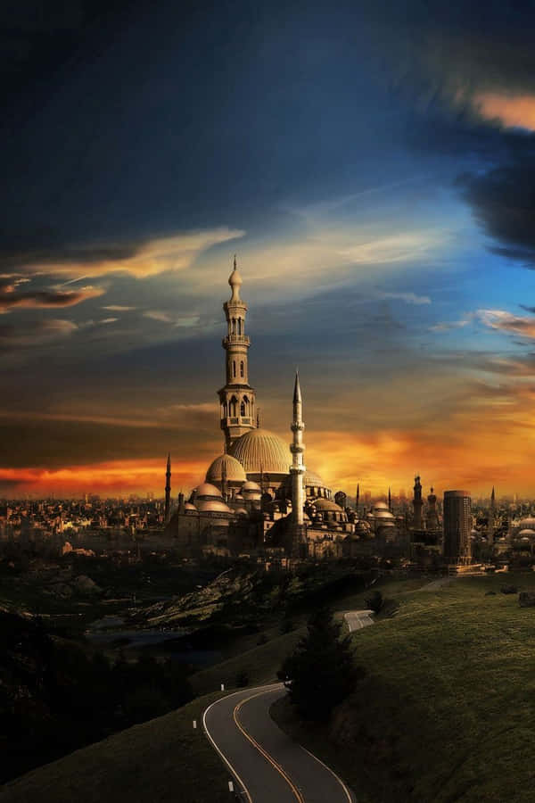 Reflection Of The City At Sunset Wallpaper