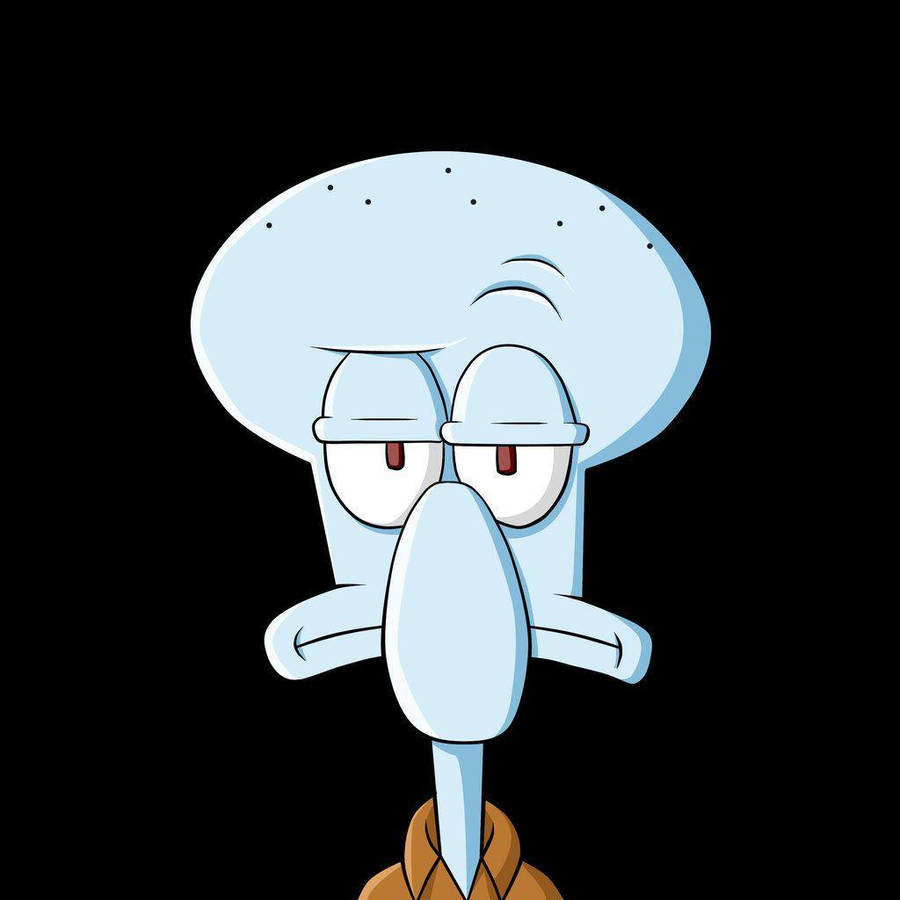 Reflective Squidward - A Glimpse Into Sadness Wallpaper