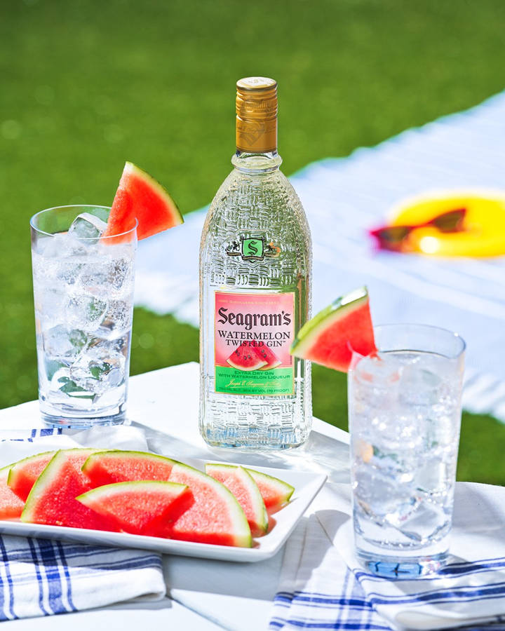 Refreshing Seagram's Watermelon Vodka Cocktail Wallpaper