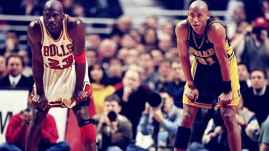 Reggie Miller And Michael Jordan Match Wallpaper