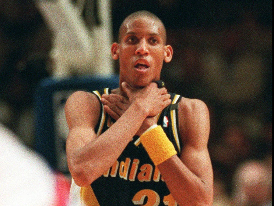 Reggie Miller Choking Himself Wallpaper