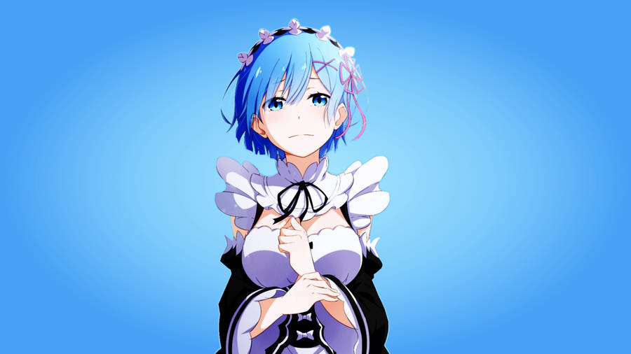 Rem In Blue Aesthetic Wallpaper