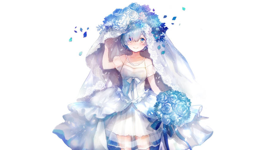 Rem In Wedding Gown Wallpaper