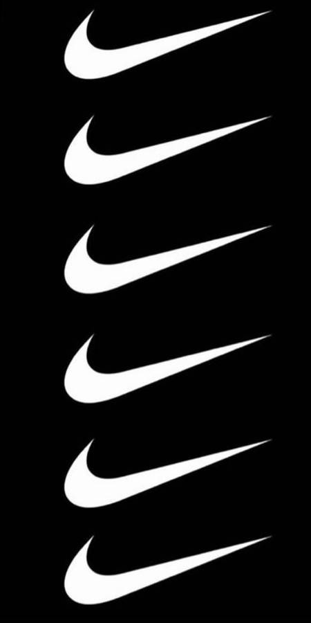 Repeated Swoosh Logo Wallpaper