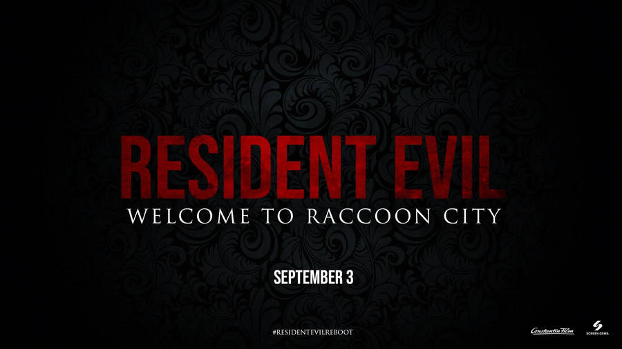 Resident Evil Welcome To Raccoon City Lettering Wallpaper