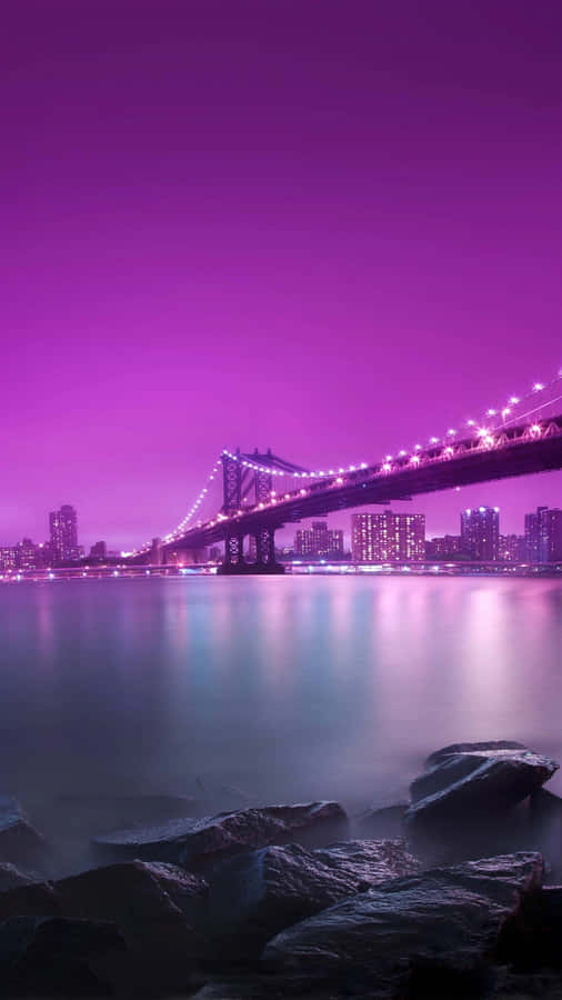 Retro City Bridge Colorful 4k Phone Wallpaper