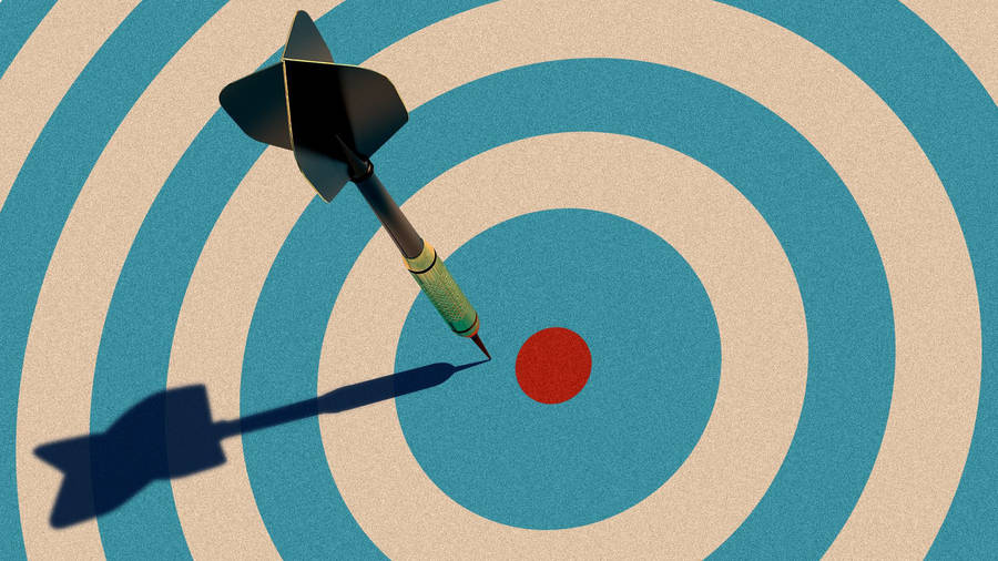 Retro Dart Target Pin Wallpaper