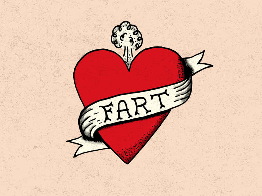 Retro Fart Heart Tattoo Wallpaper