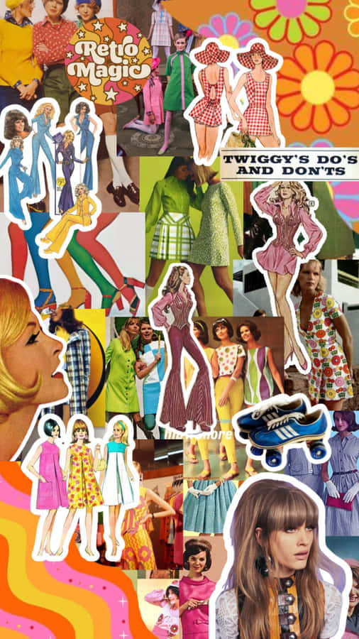 Retro Fashion Collage1960s Wallpaper