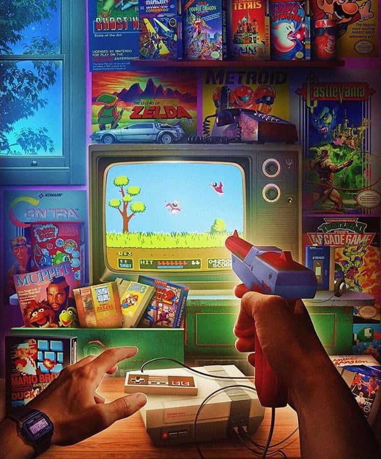 Retro Game Big Screen Wallpaper