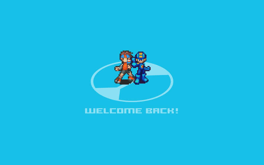 Retro Game Characters Welcome Back Wallpaper