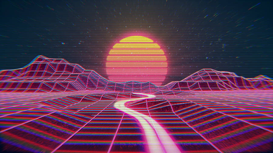 Retro Game Outrun Wallpaper