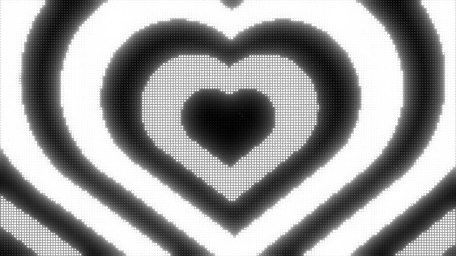 Retro Inspired Y2k Heart Design Wallpaper