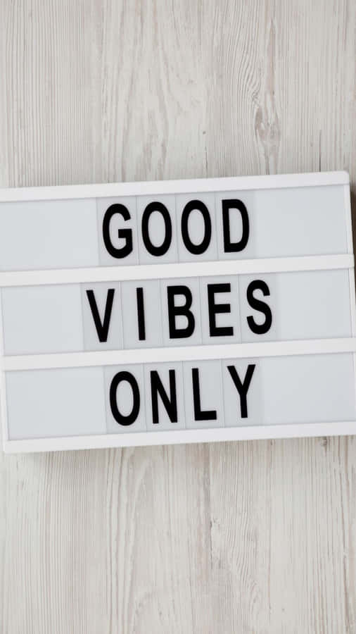 Retro Movie Sign Good Vibes Iphone Wallpaper