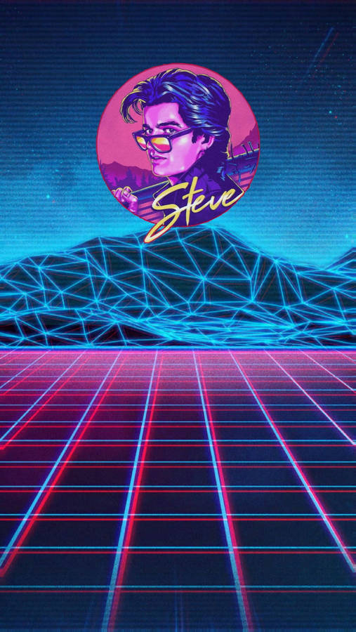 Retro Steve Harrington Stranger Things Digital Illustration Wallpaper