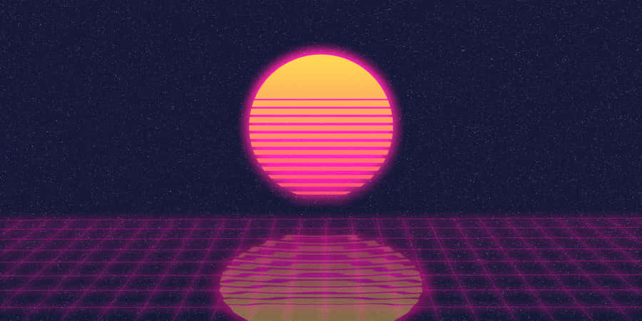 Retro Synthwave Sunset Wallpaper