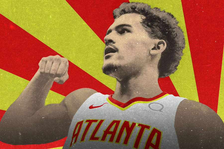 Retro Trae Young Art Wallpaper