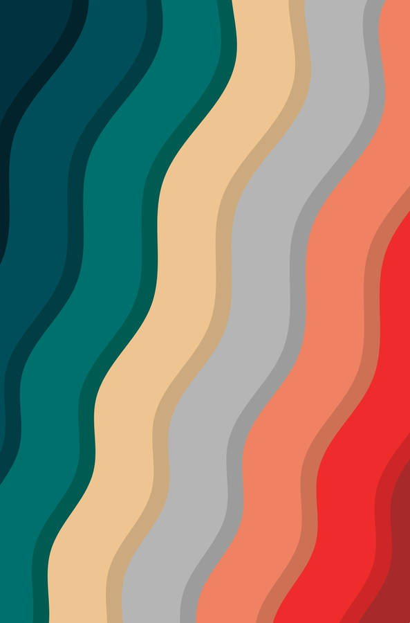 Retro Wavy Patterns Minimalist Android Wallpaper