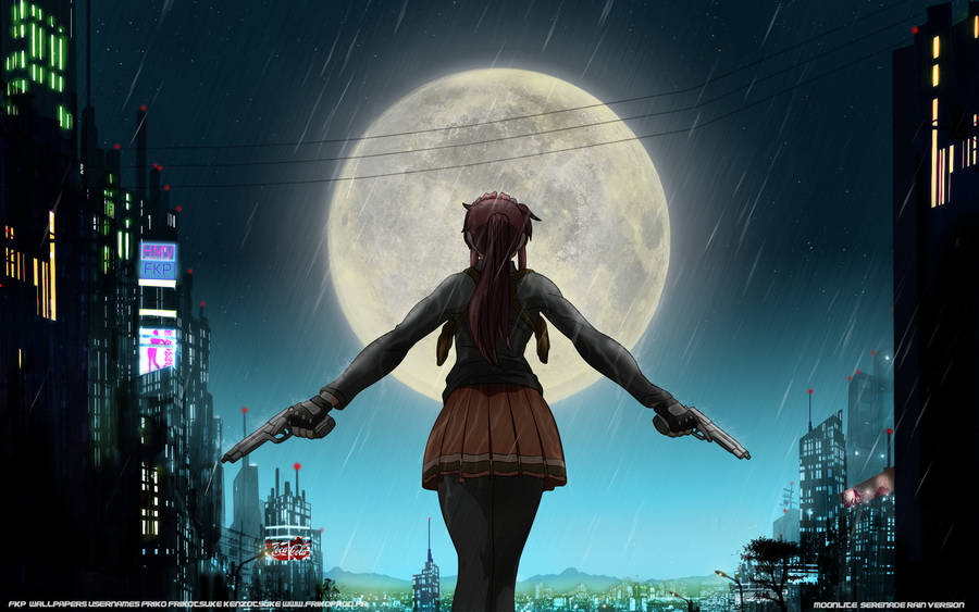 Revy At Full Moon Wallpaper