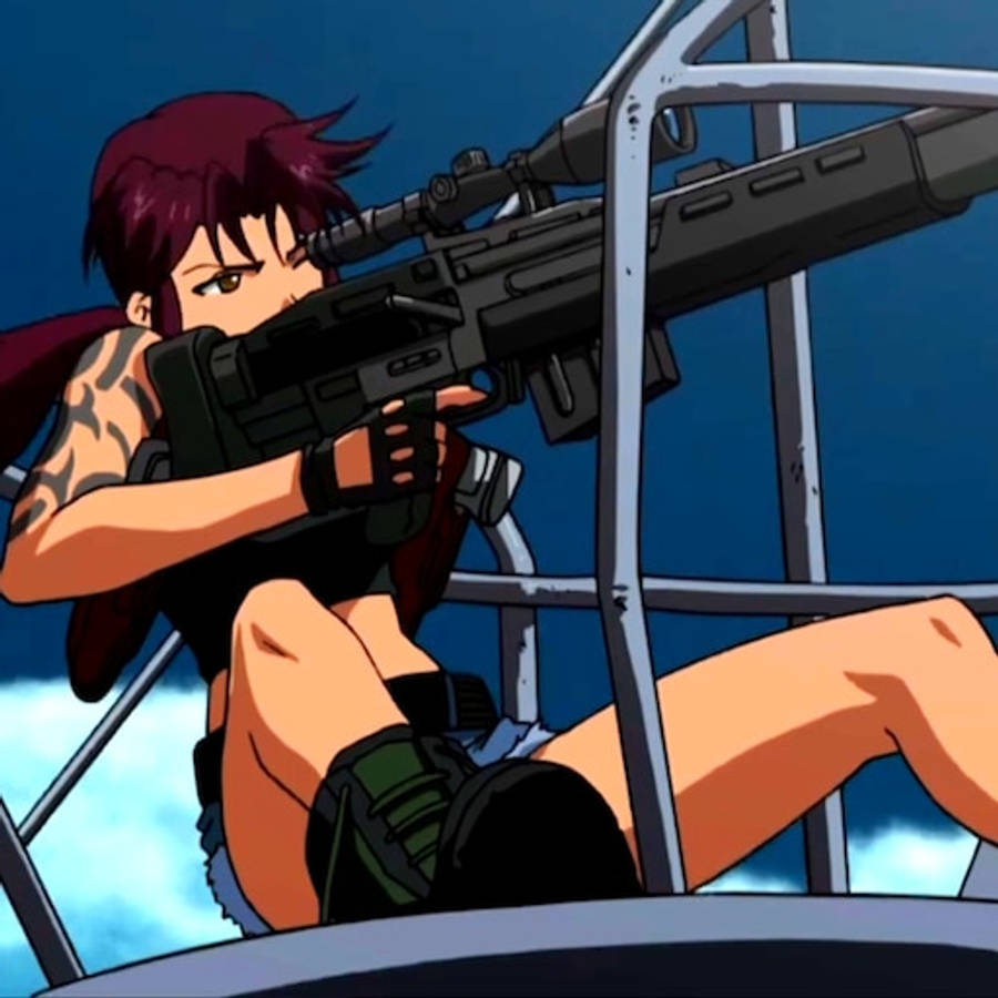 Revy Black Lagoon Shooting Wallpaper