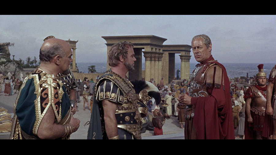 Rex Harrison As Julius Caesar In The Iconic Movie Cleopatra Wallpaper