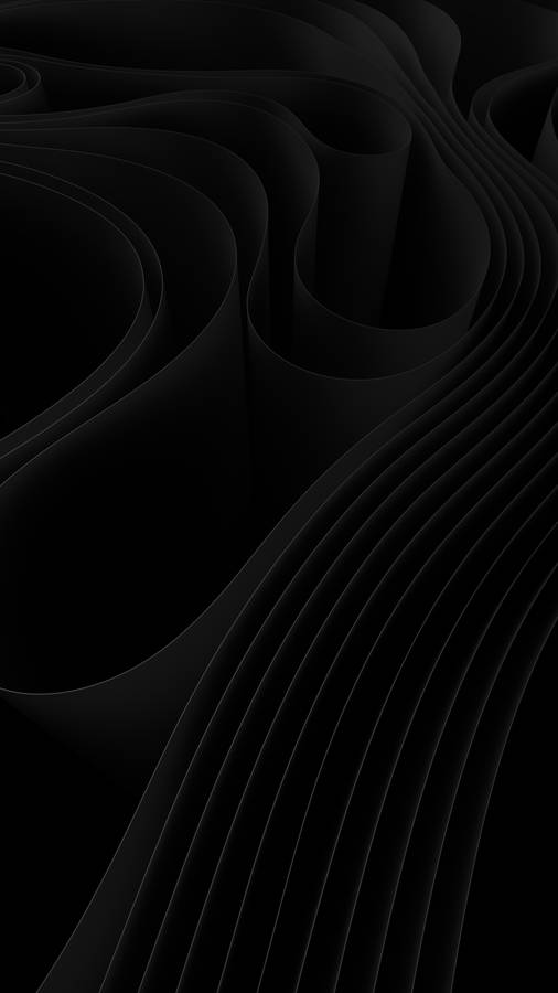 Ribbon Minimalist Black Phone Wallpaper